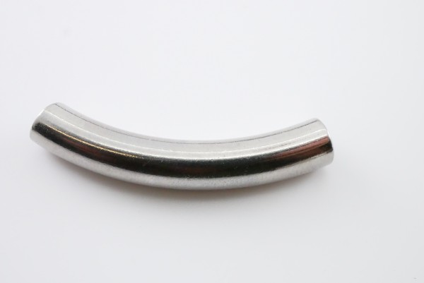 gebogenes Edelstahl Rohr innen: 6mm, Länge: 41mm, Gravuroption (K3/-B4)