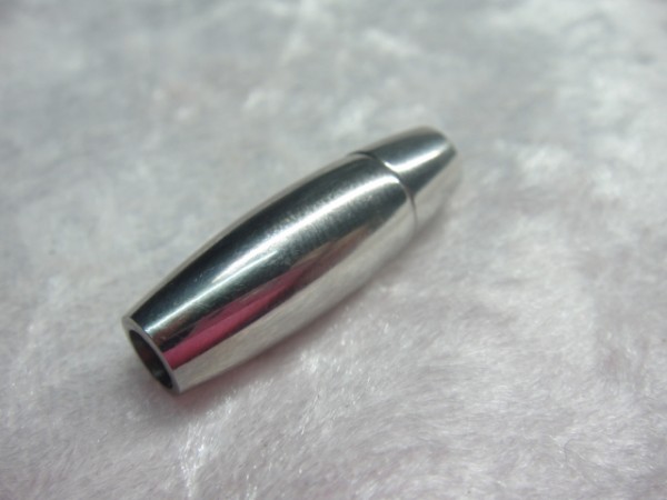 Magnetverschluss - langes oval, innen: 4,5mm, Edelstahl (K/9-A7)