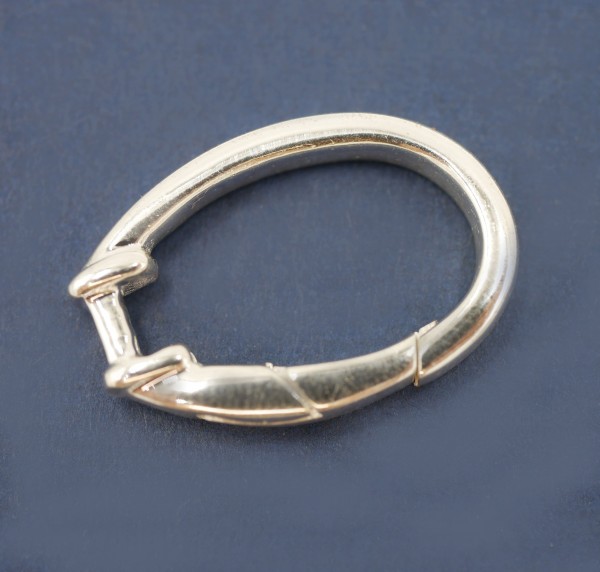 ovaler Karabiner Ring, 925, 20x13mm, Verschluss, Sterling Silber Z-8559